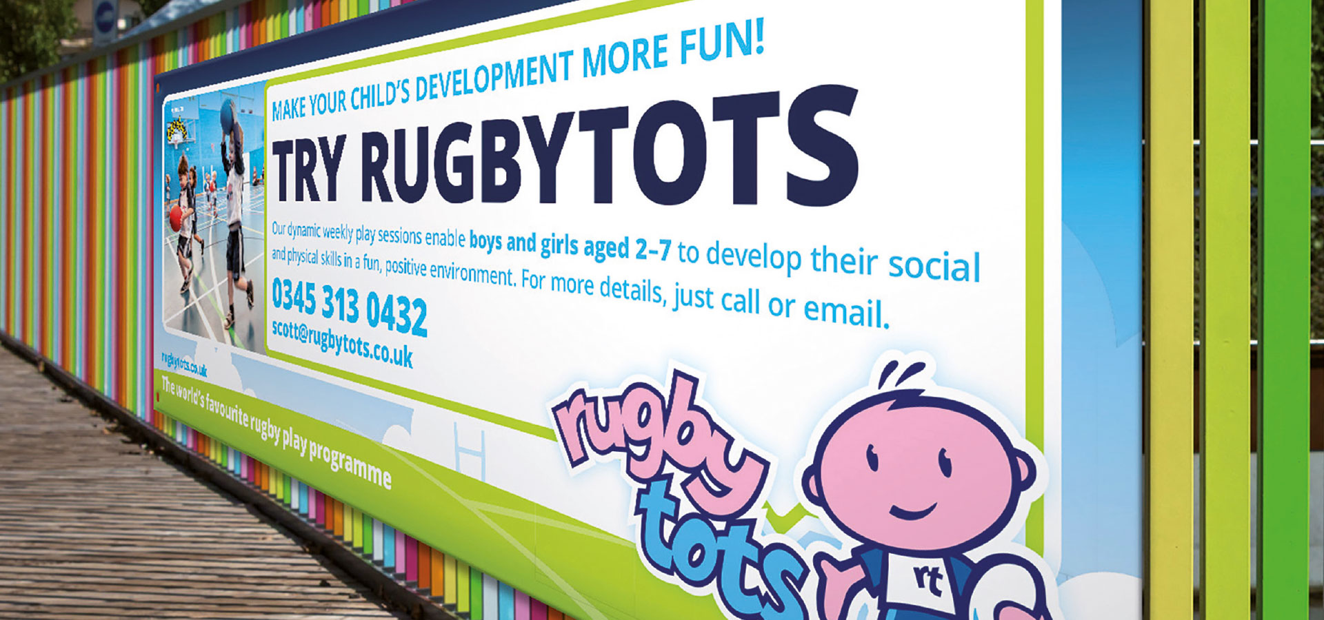 Rugbytots promotional marketing banner