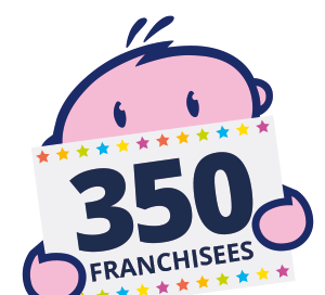 Rugbytots 350 Franchisees milestone graphic